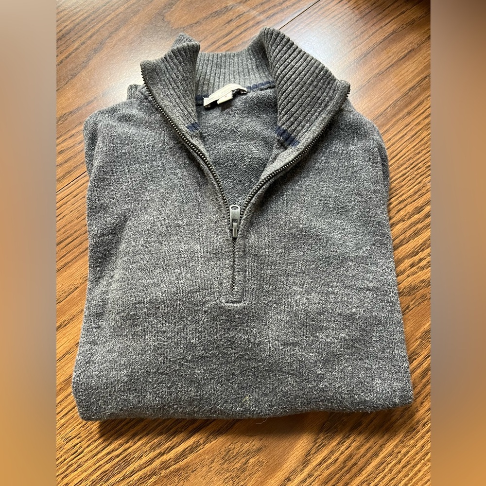 Men’s Gap Cotton ribbed sweater. Color Gray Size Medium Preloved